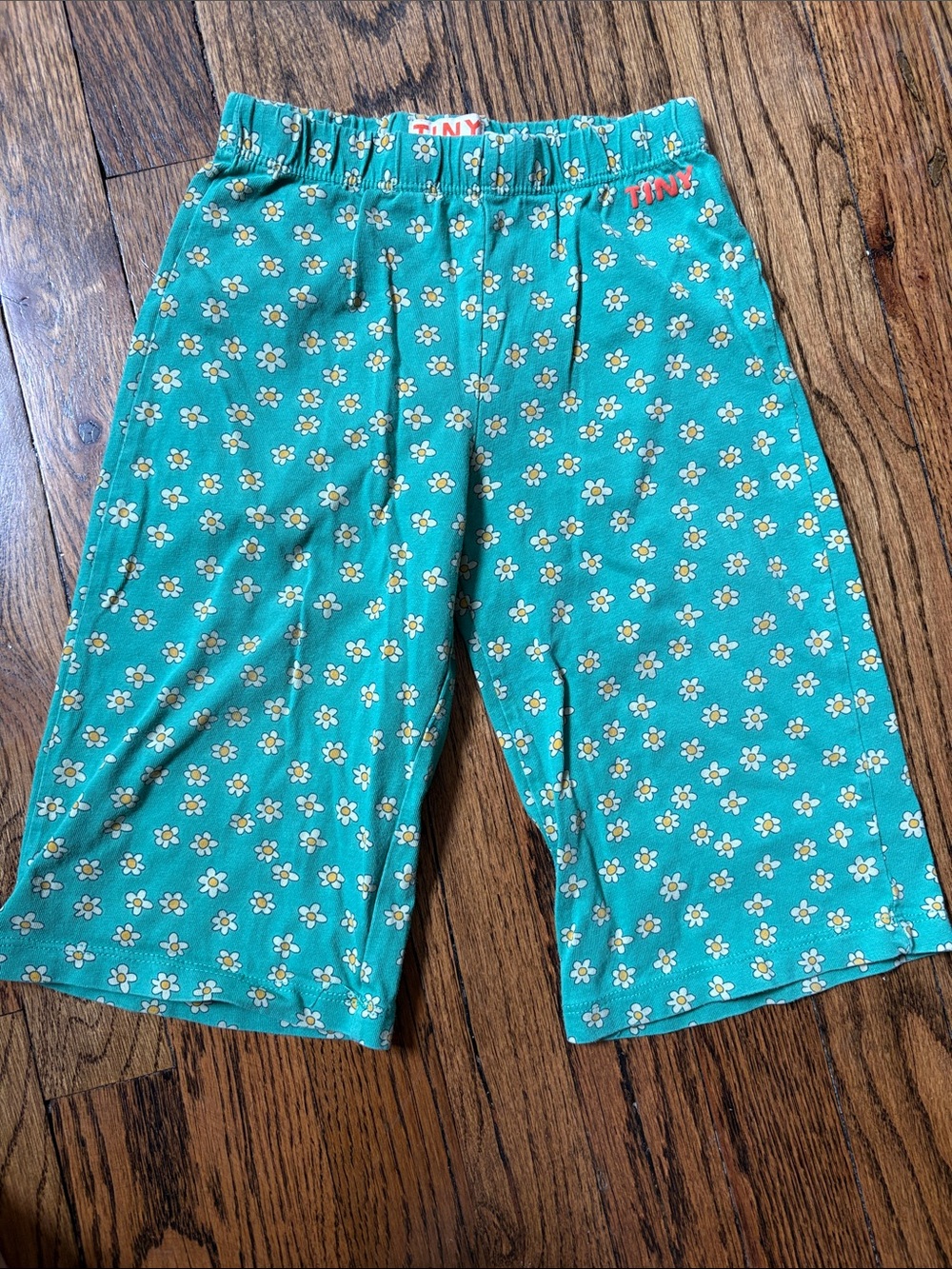 Tiny Turquoise Floral Girls' Athletic Shorts
